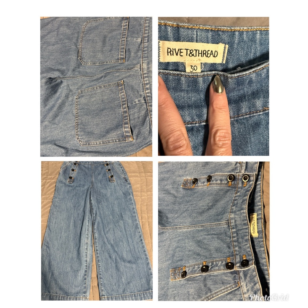 Madewell Blue Wide-Leg Jeans
